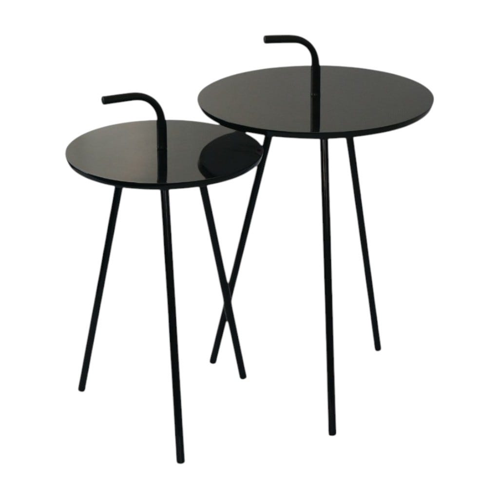 Mesa Abele Negra Set 2Pzs