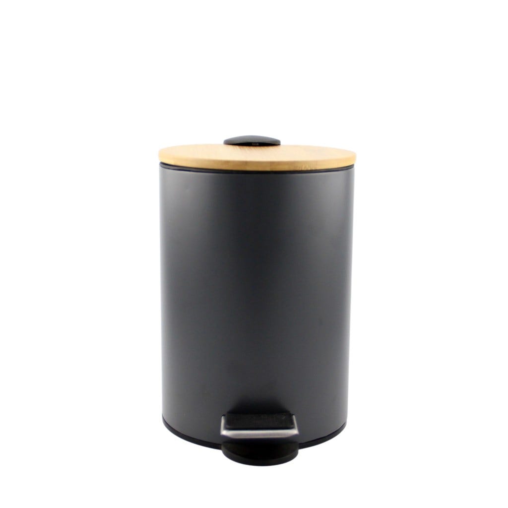 Papelera Gris De Acero 3L