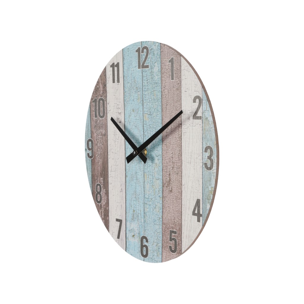 Reloj De Pared Con Diseño De Madera 30X3.5Cm