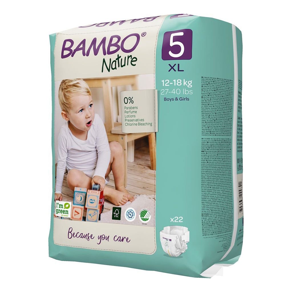 Pañal Bambo Nature Eco-Amigable Talla 5