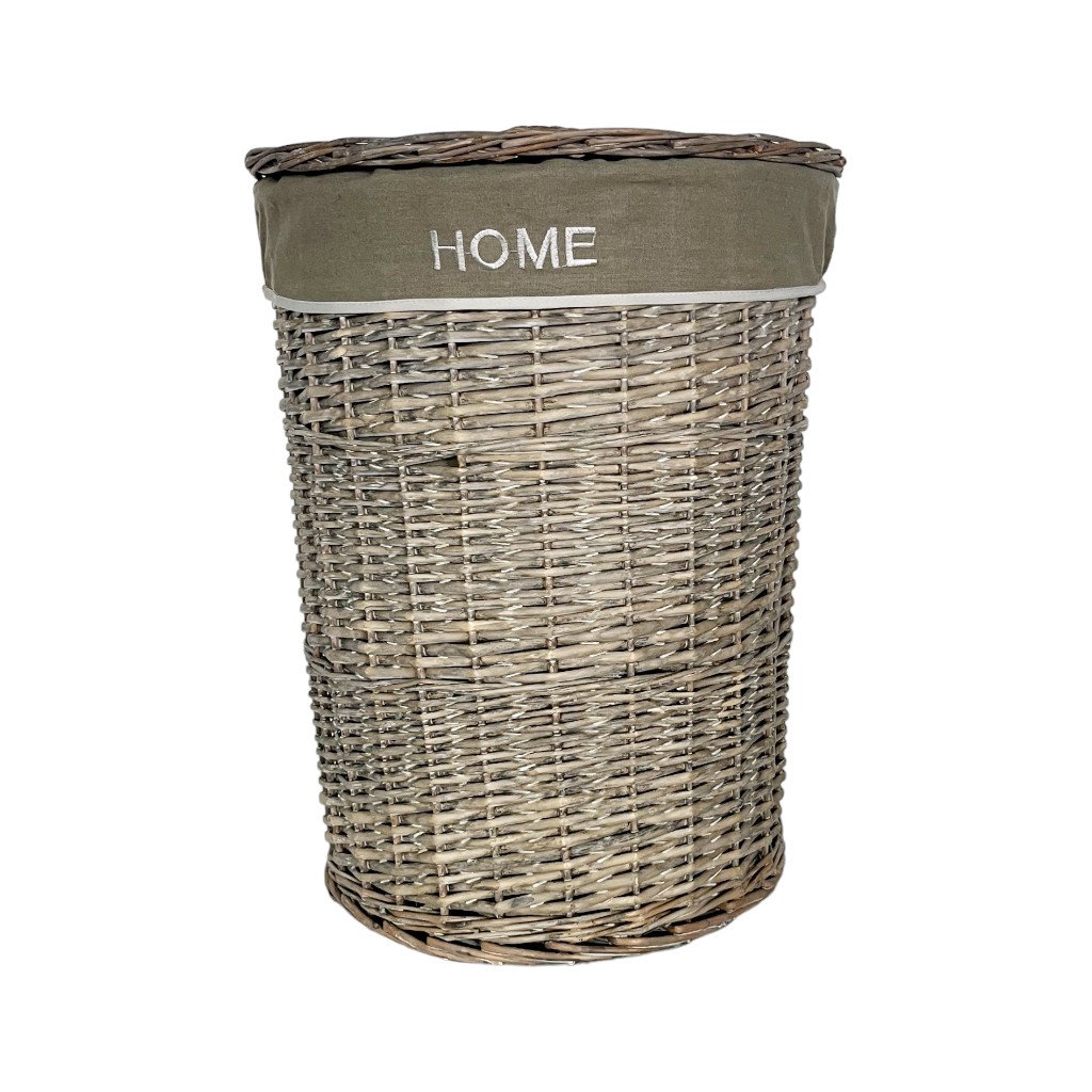 Cesta De Lavandería Con Forro Verde 38x48cm