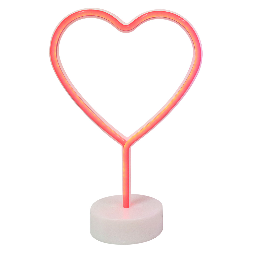 Lámpara De Corazón De Neón Con Luz Led Surtido 20X10X30.5Cm 