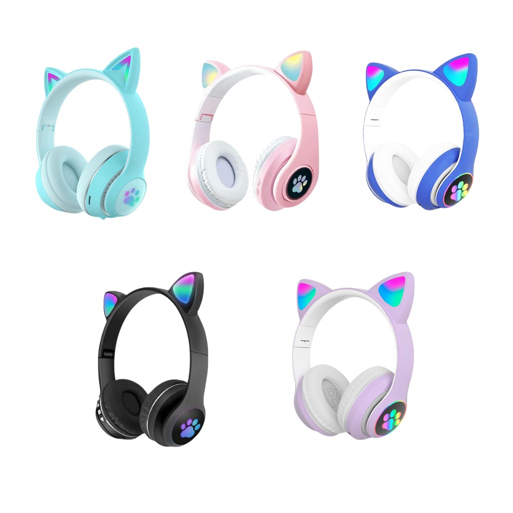 Auriculares Inalámbricos Con Orejas De Gato