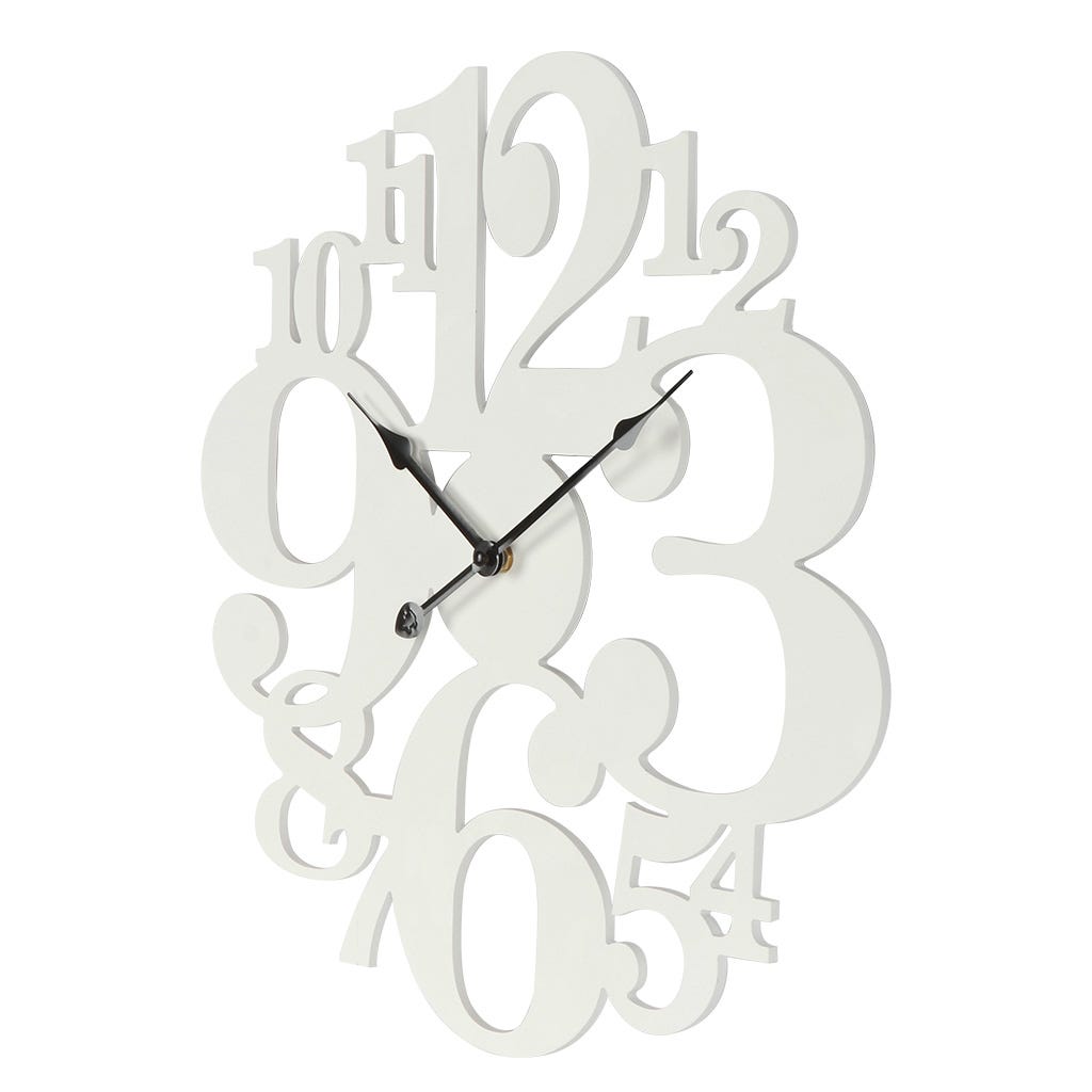 Reloj de pared blanco decorativo 45X45X3X5CM