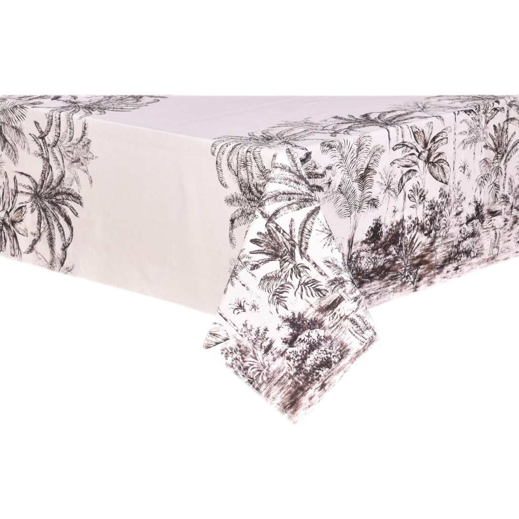 Mantel Estampado De Palmera 160X320Cm