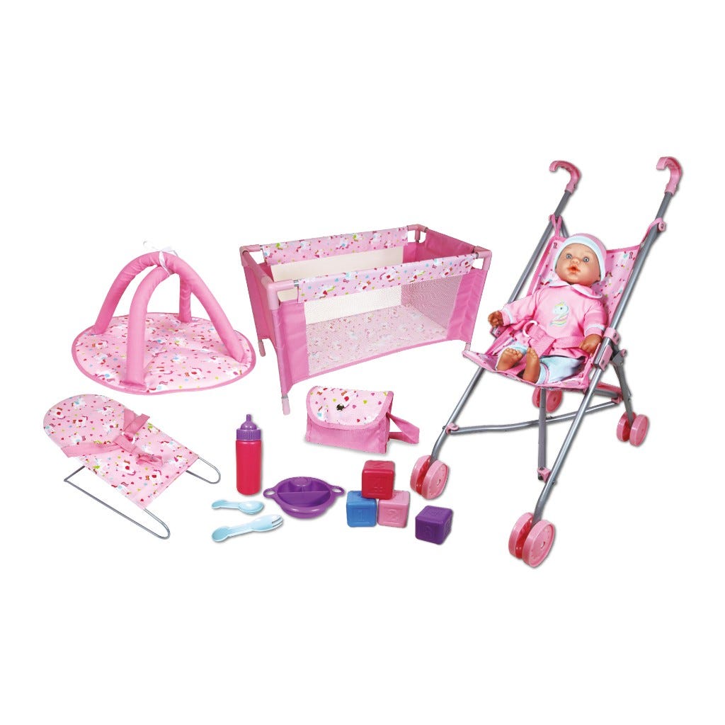 Muñeca Bebé Grande Con Accesorios Lissi