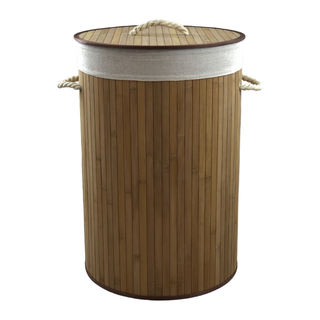 Cesta De Lavandería De Bambú 40X60Cm