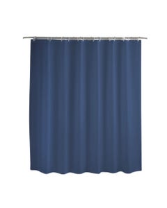 Cortina De Baño Con Ganchos Azul Navy 183X183Cm