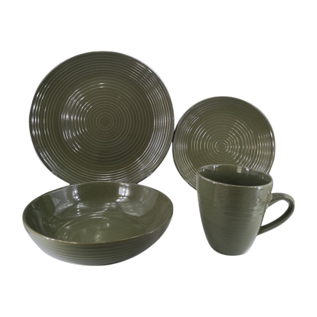 Set De Vajilla Verde 16Pzs