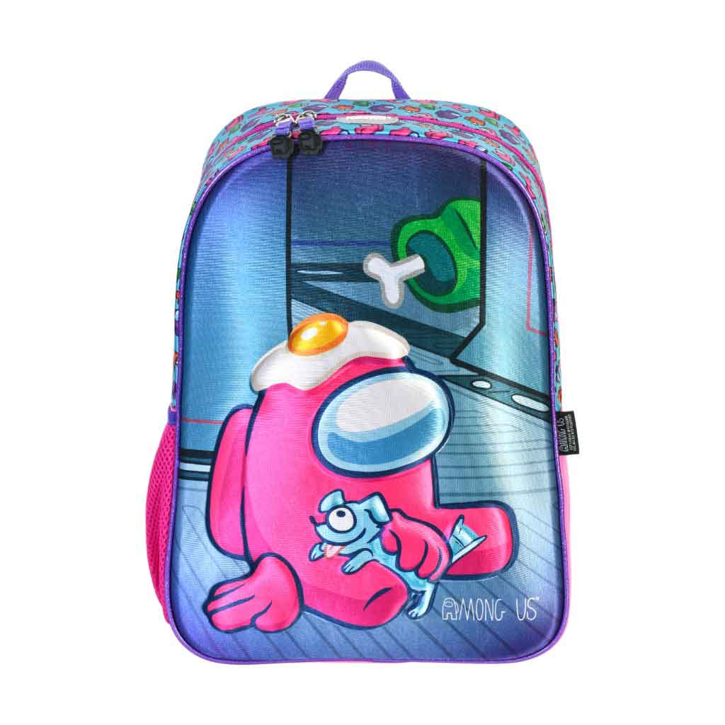 Bolso Escolar 16" Para Niña De Among Us