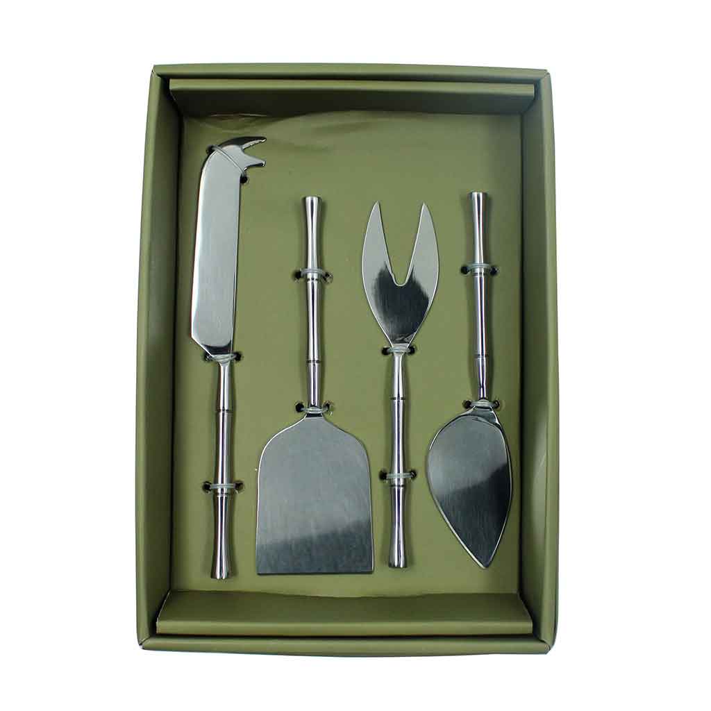 Set 4 Pcs De Cubiertos Para Quesos Plateado 17.5X4.5X1Cm