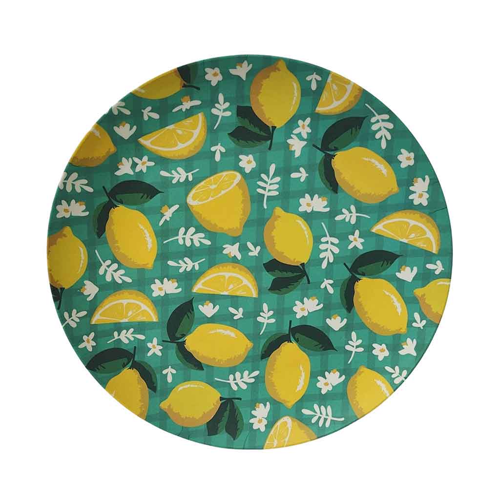 Plato De Cena Estampado De Limón 25Cm