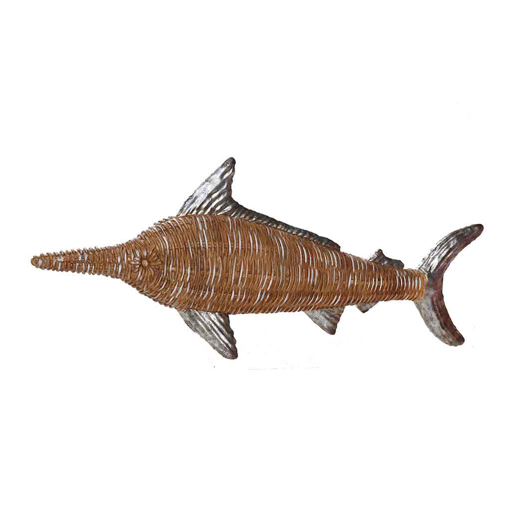 Figura Decorativa De Pez Marino 49.5x7.5x19cm