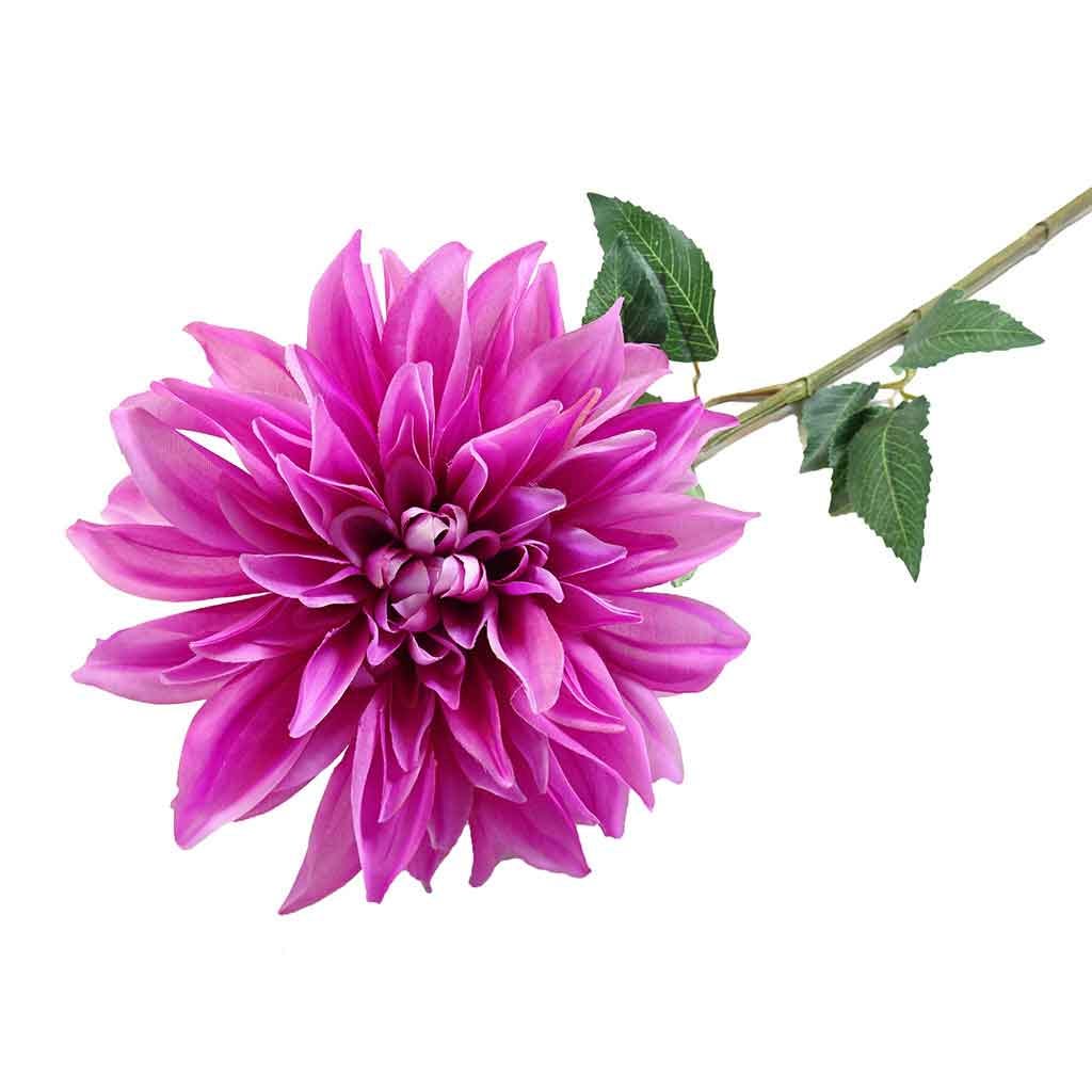 Flor Artificial De Dahlia Fucsia 66Cm