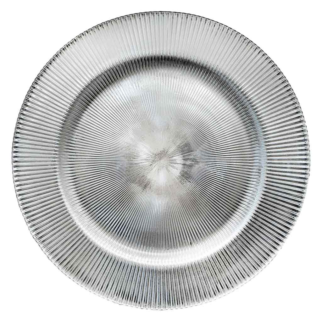 Plato de fondo plateado 33cm