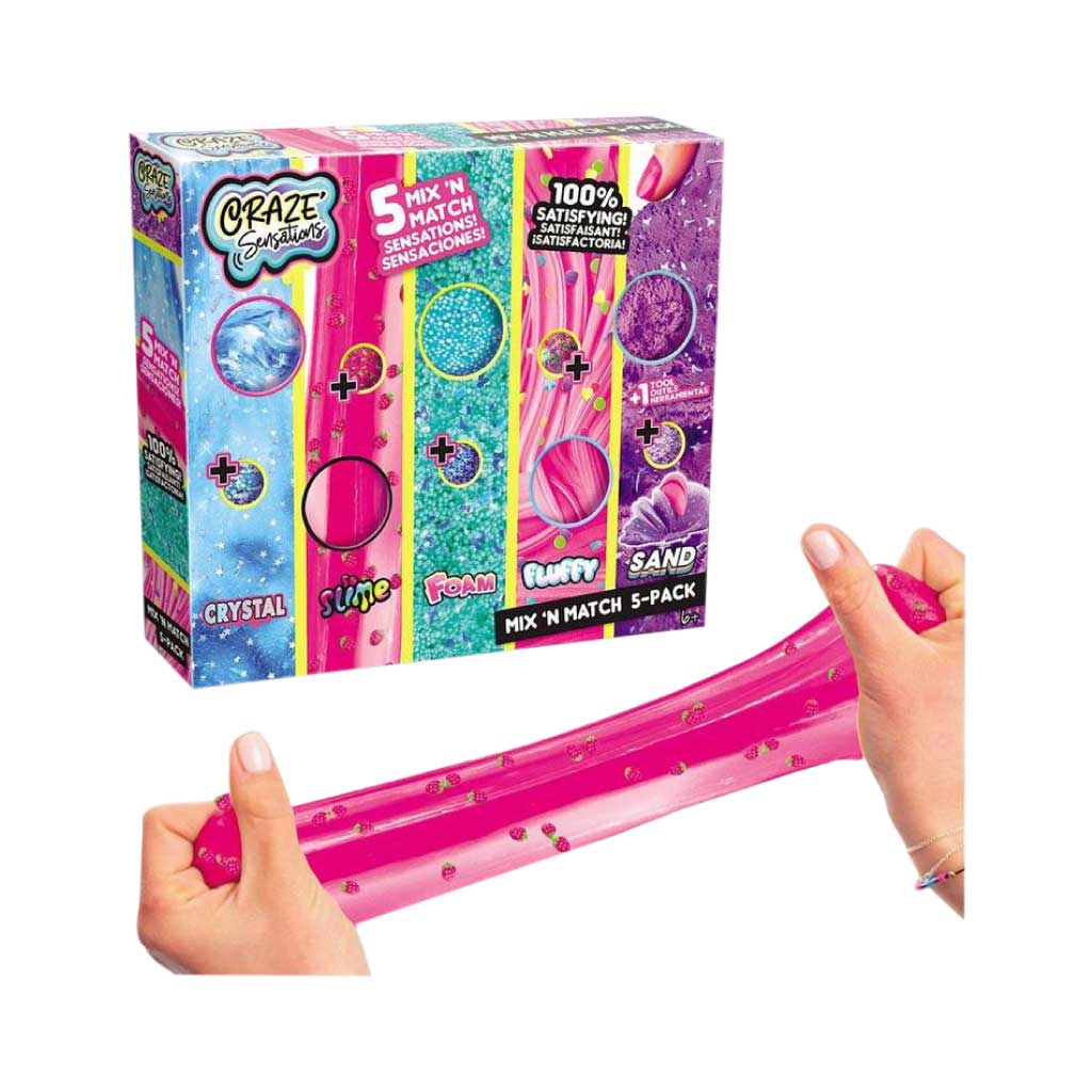 Craze Sensation Slime de 5 Estilos Mix 'N Match