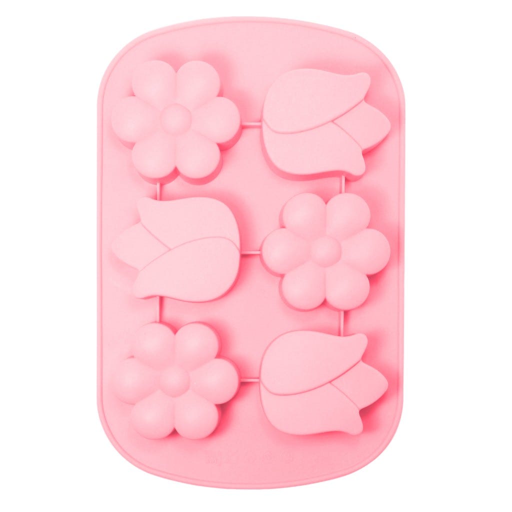 Molde Para Hornear Con Diseño De Flores 27X17Cm