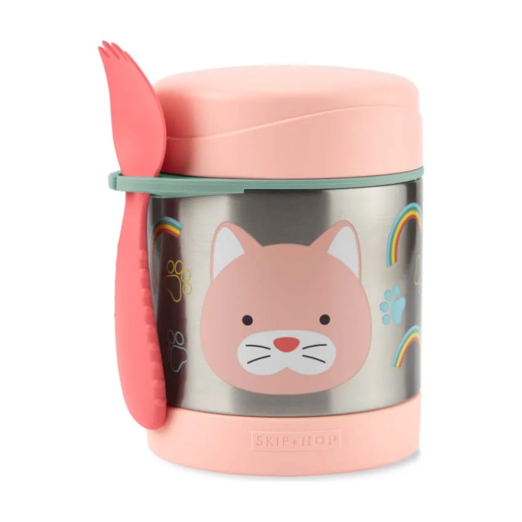 Envase Térmico Rosa Con Cuchara