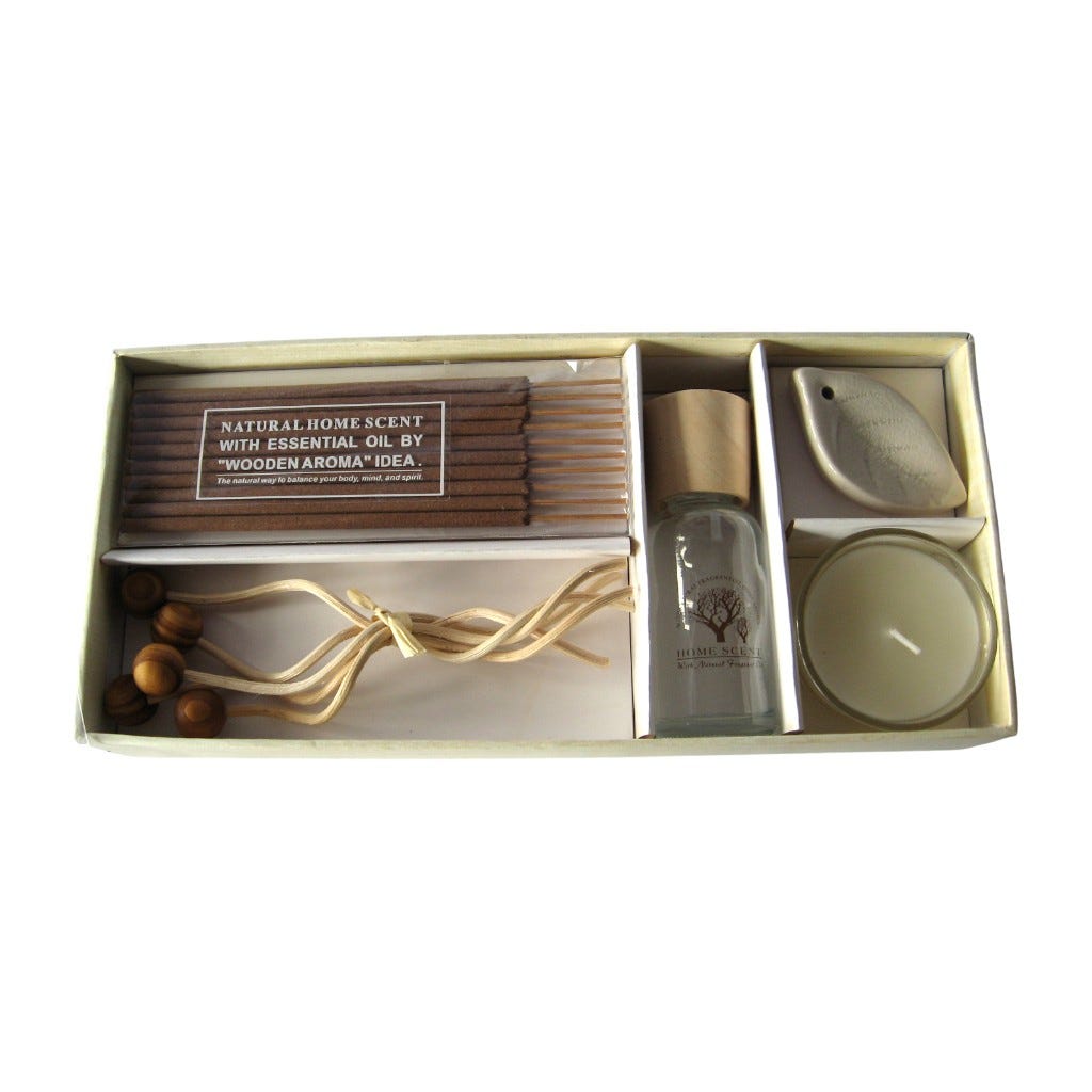Set De Regalo Aroma Aceite Esencial Con Difusor Y Vela