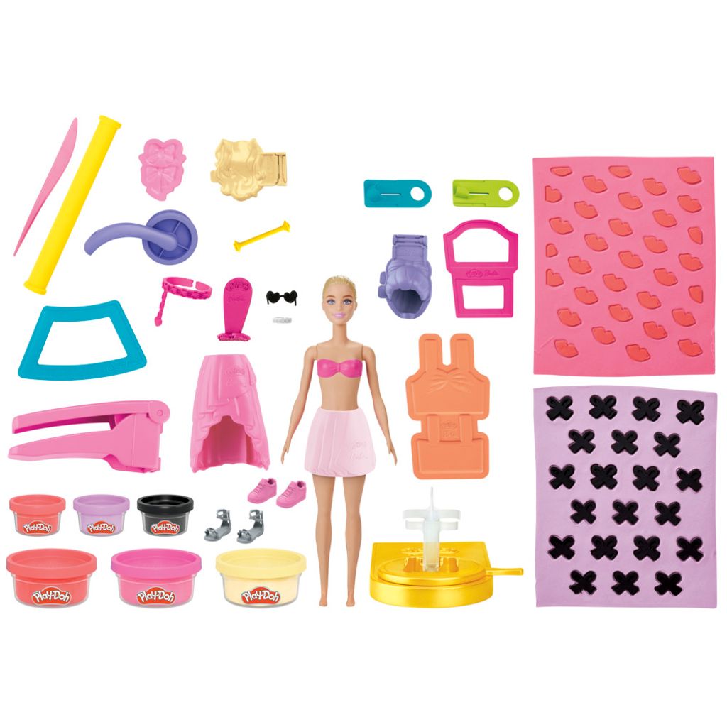 Set de Masa Moldeable Play-Doh Barbie Crea Ropa para Muñecas