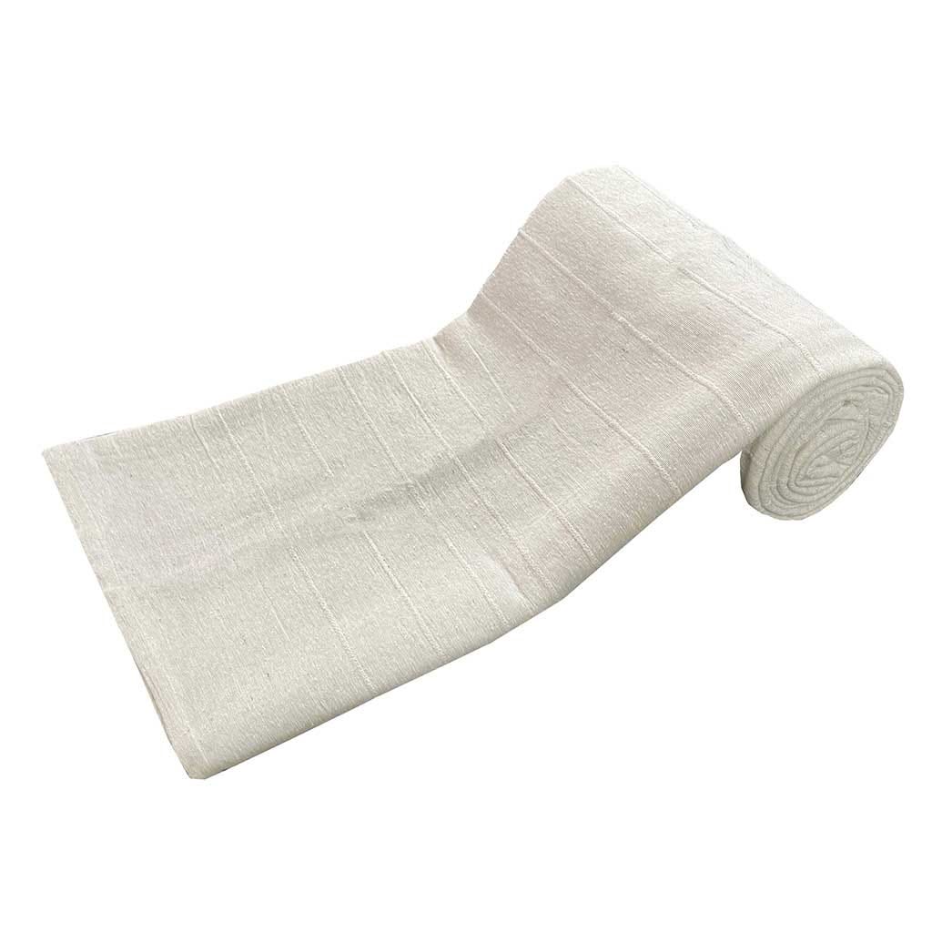 CUBRECAMA DE ALGODÓN BLANCO CON LÍNEAS 220X240CM