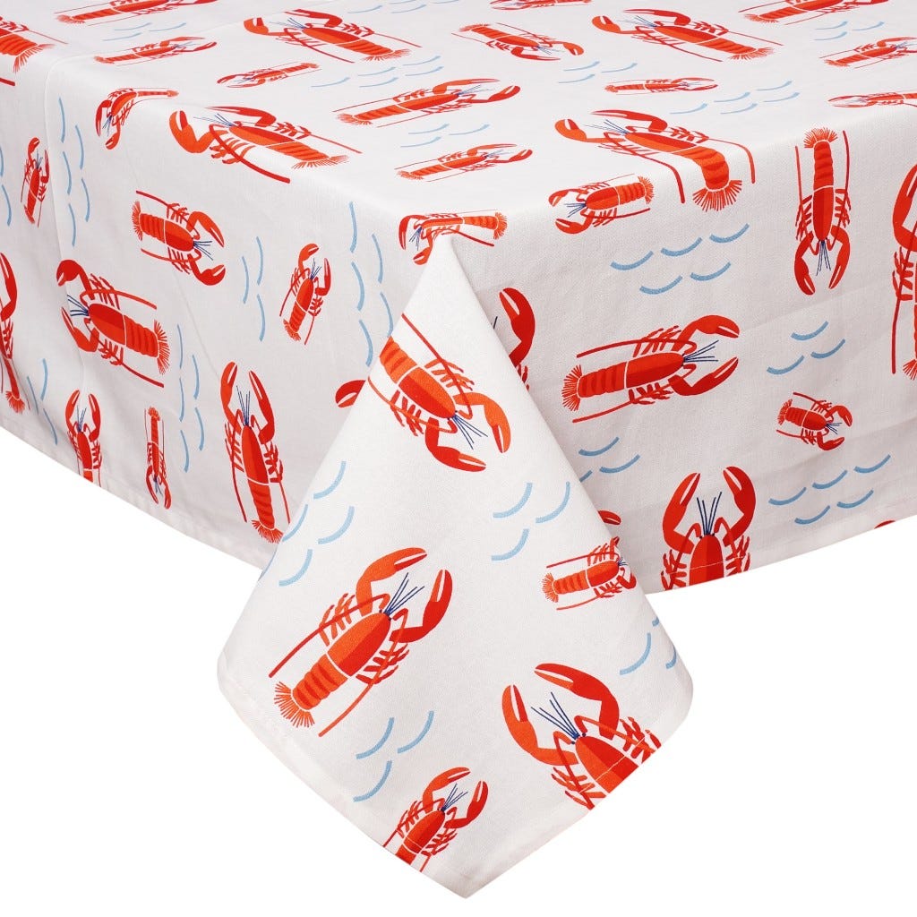 Mantel Blanco Con Estampado 160X280Cm