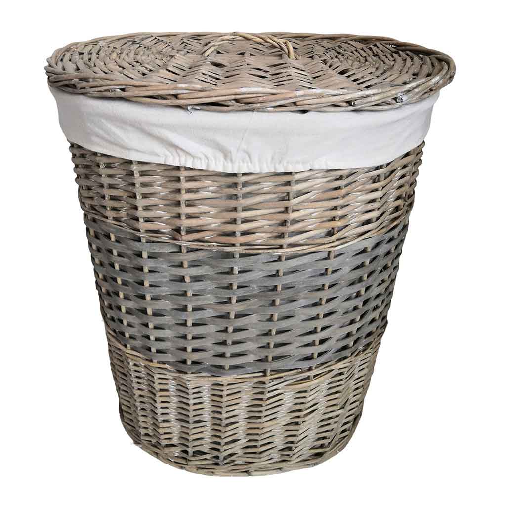 Cesta De Willow Para Ropa Con Tapa 46x36x56cm