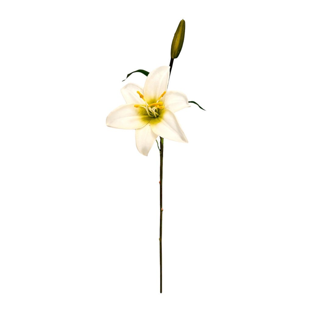 Flor De Lirio Blanco Artificial 61Cm