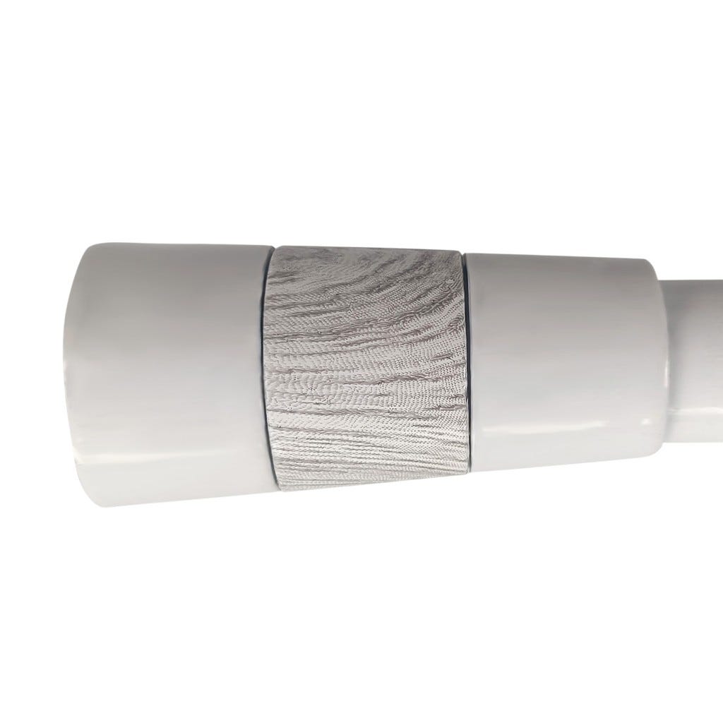 Cortinero Blanco Con Efecto Madera 70-120Cm