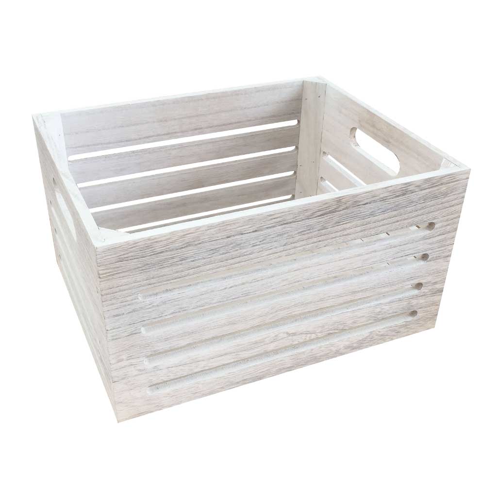 Cesta de Madera Blanca