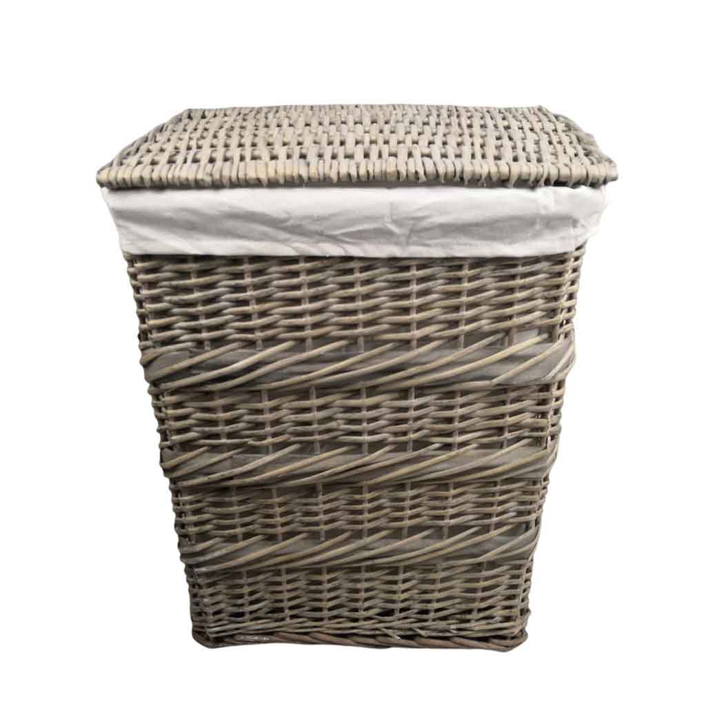 Cesta De Willow Para Ropa Con Tapa 45x33x56cm