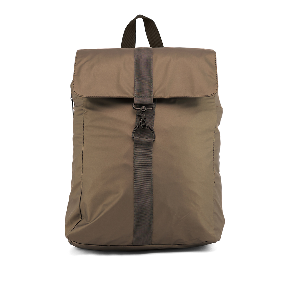 Mochila Abertura Delantera Gris Claro