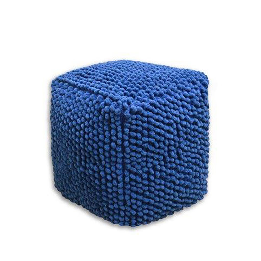 Decorativo Puff Cuadrado Azul