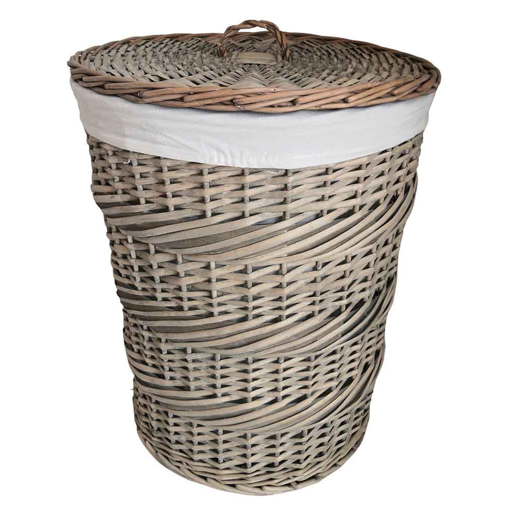 Cesta De Willow Para Ropa Con Tapa 36x48cm