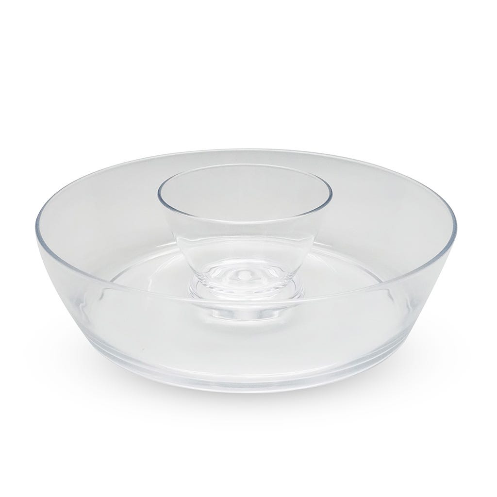 Pasapalera De Vidrio Juego Con 2 Piezas 28x28x8cm