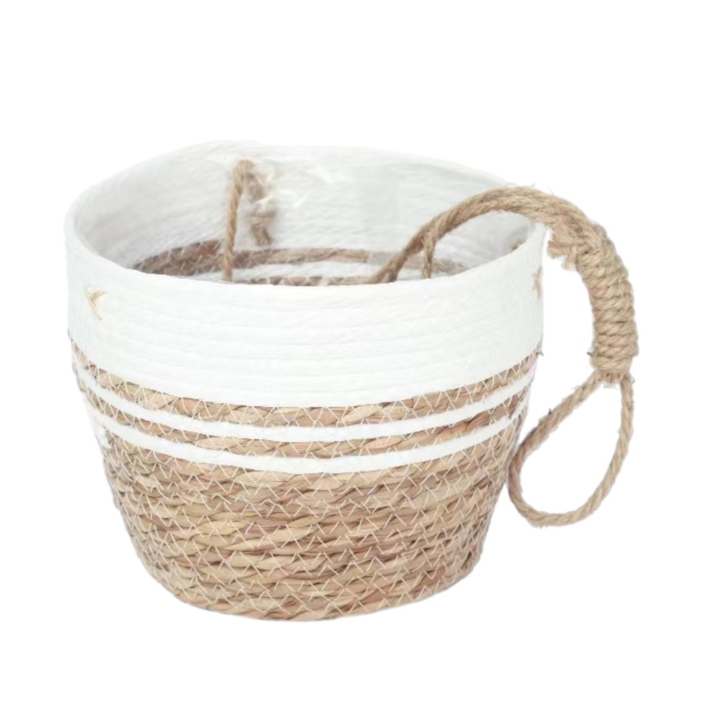 Macetero Colgante Blanco 22x18cm