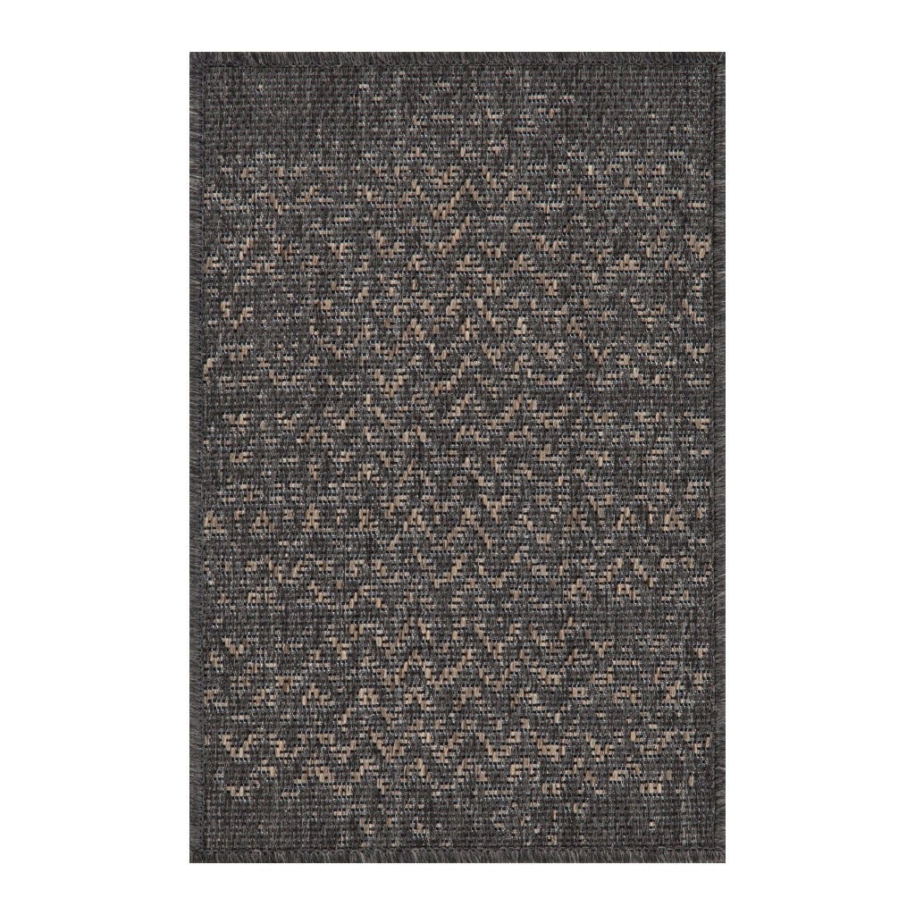 Alfombra Tejida Con Patrón Geométrico 40X60Cm