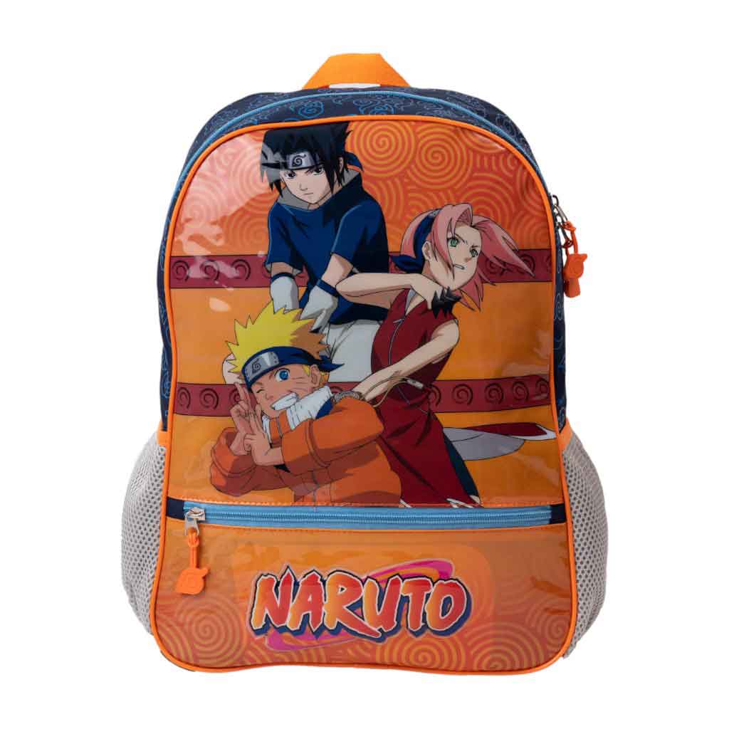Bolso Escolar 16" De 2 Compartimentos Para Niño De Naruto