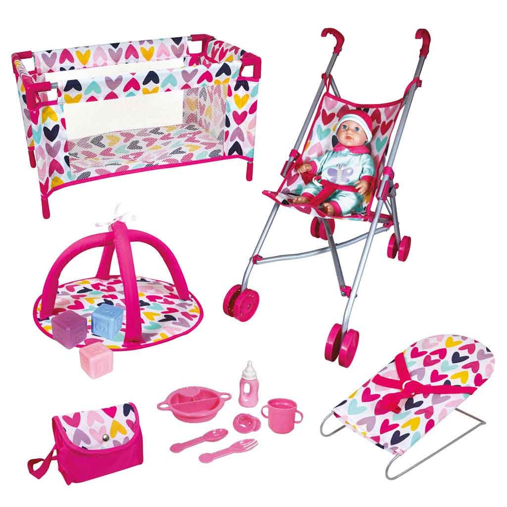 Bebé Con Juego De 9 Accesorios Lissi