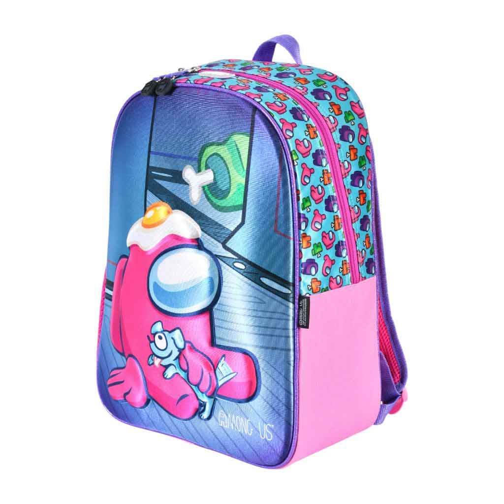 Bolso Escolar 16" Para Niña De Among Us