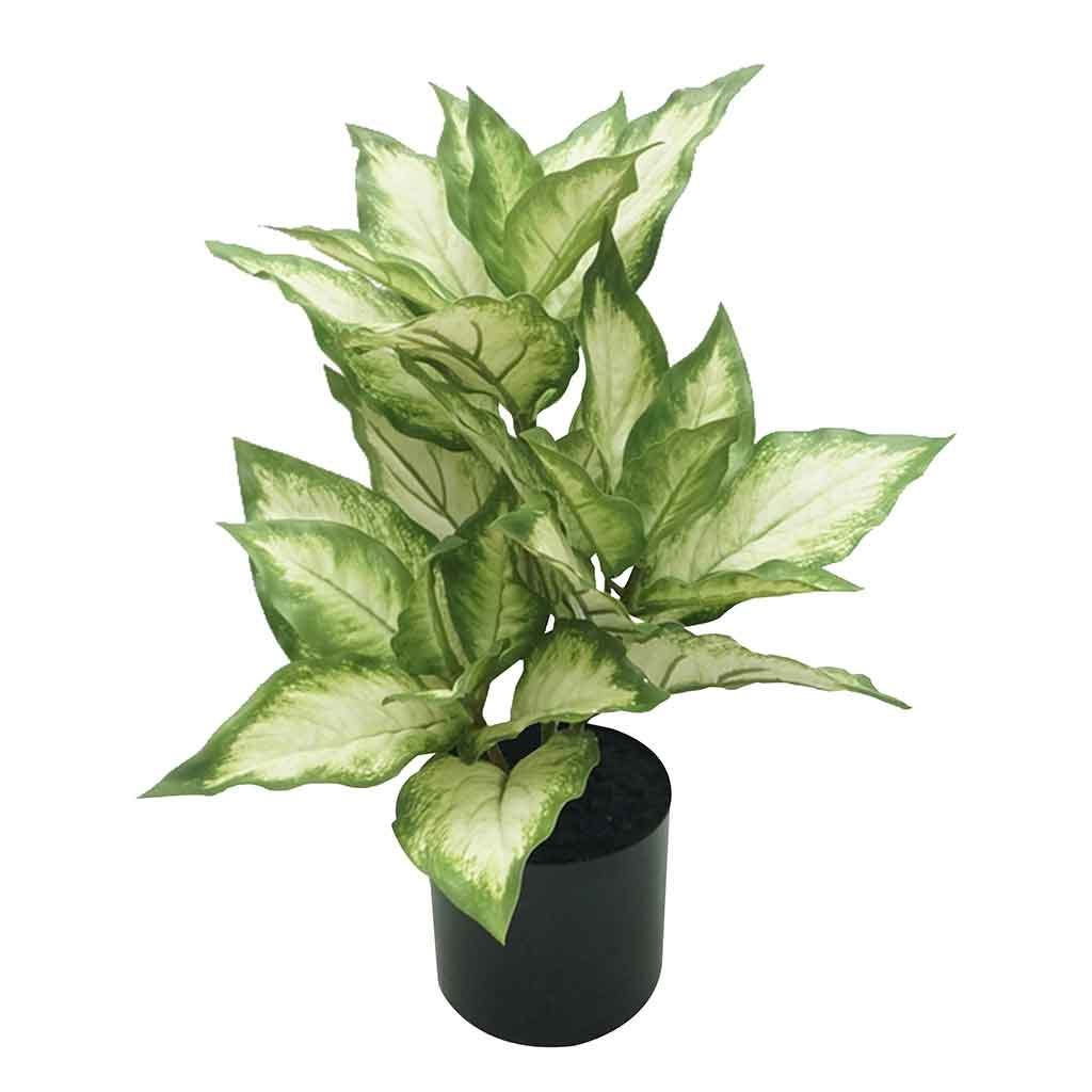 Planta artificial de dieffenbachia en maceta