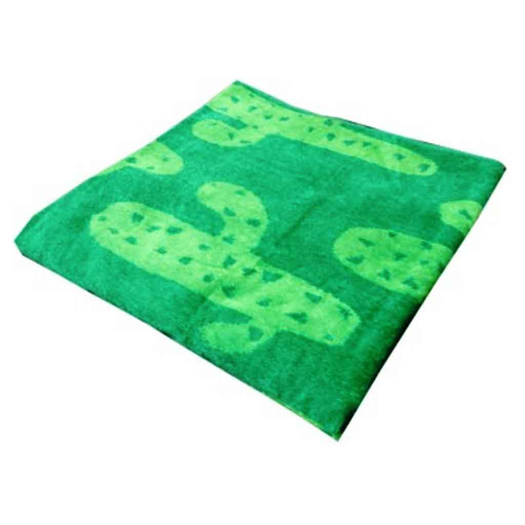 Toalla de playa dobbie estampado de cactus verde