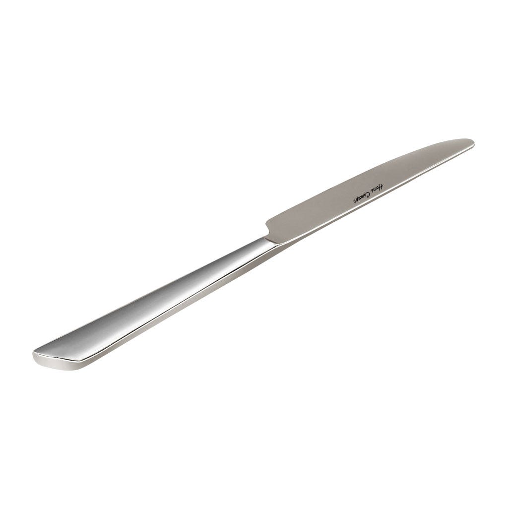 Cuchillo individual plateado con mango simple