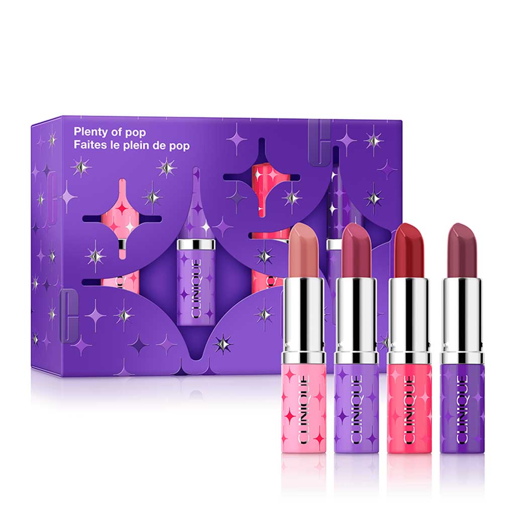 Clinique Set Maquillaje Labiales X4 Labios Plenty Of Pop: Pop Longwear Holiday