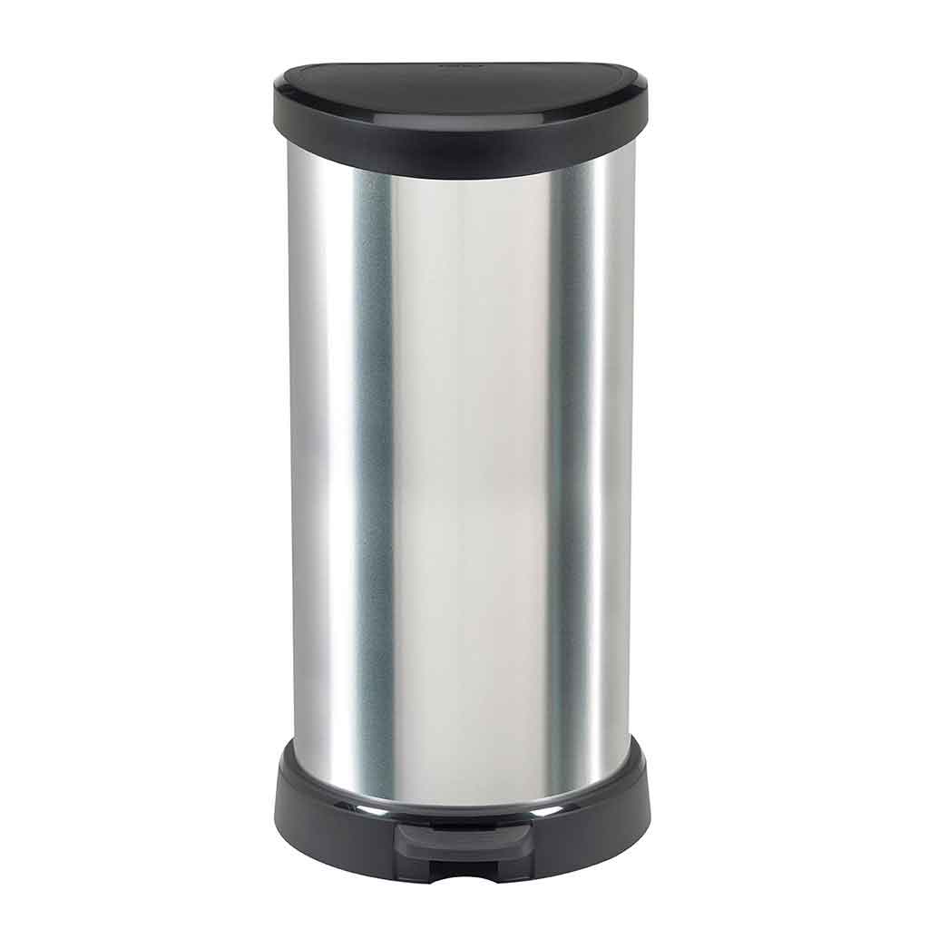 Papelera De Plástico Negro 40lt