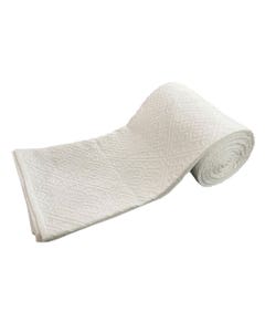 CUBRECAMA DE ALGODÓN BLANCO CON DISEÑO DECORATIVO 220X240CM