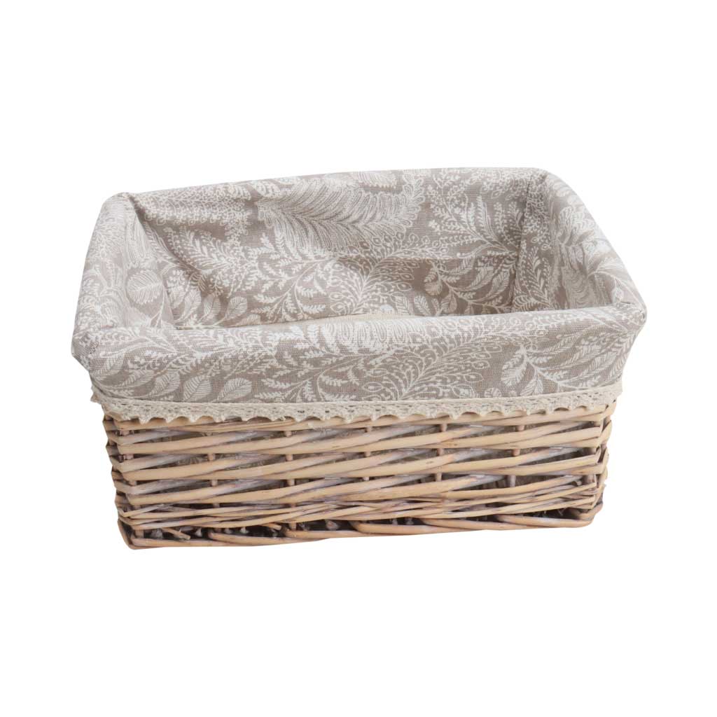 Cesta Cuadrada de Ropa Color Beige 28X19X13CM/11X7X5IN