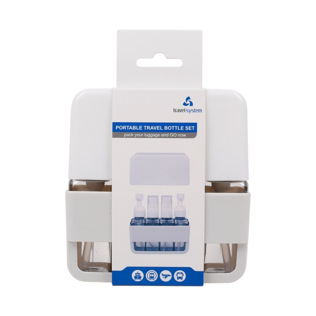 Juego De 4 Botellas Dispensador De Plástico Para Viaje