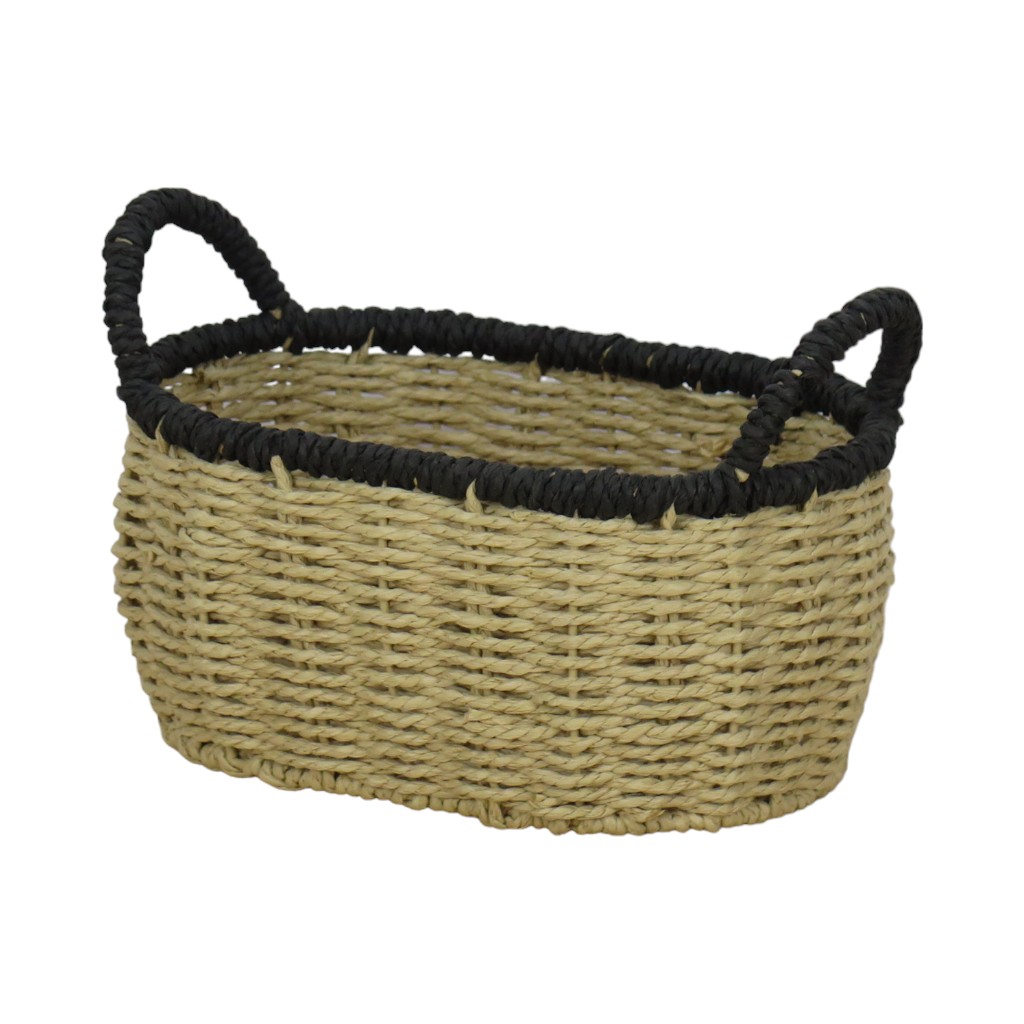 Cesta Con Borde Negro 26X16X17Cm