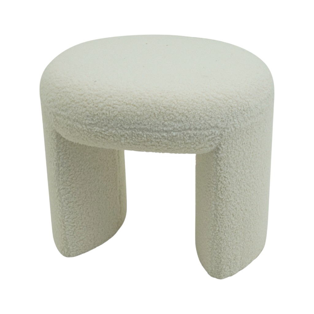 Taburete Tiger 47X42X42Cm Marfil